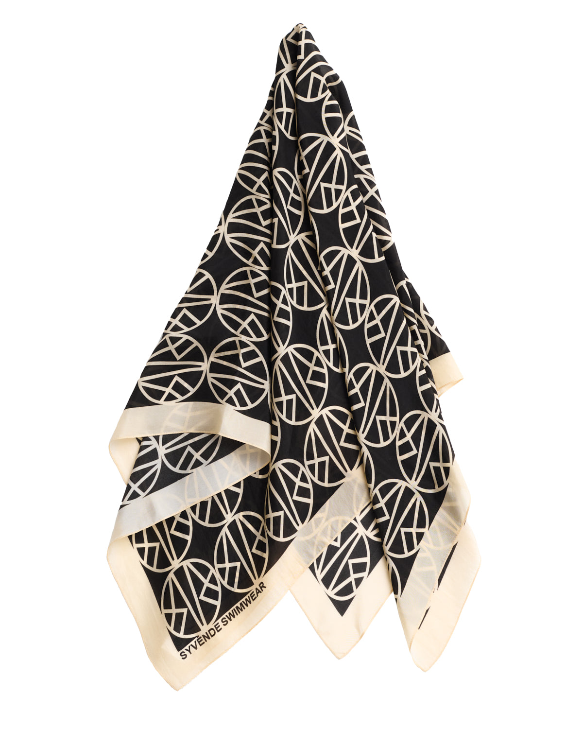 Syvende Swimwear Isabella Silk Scarf 90x90 Black