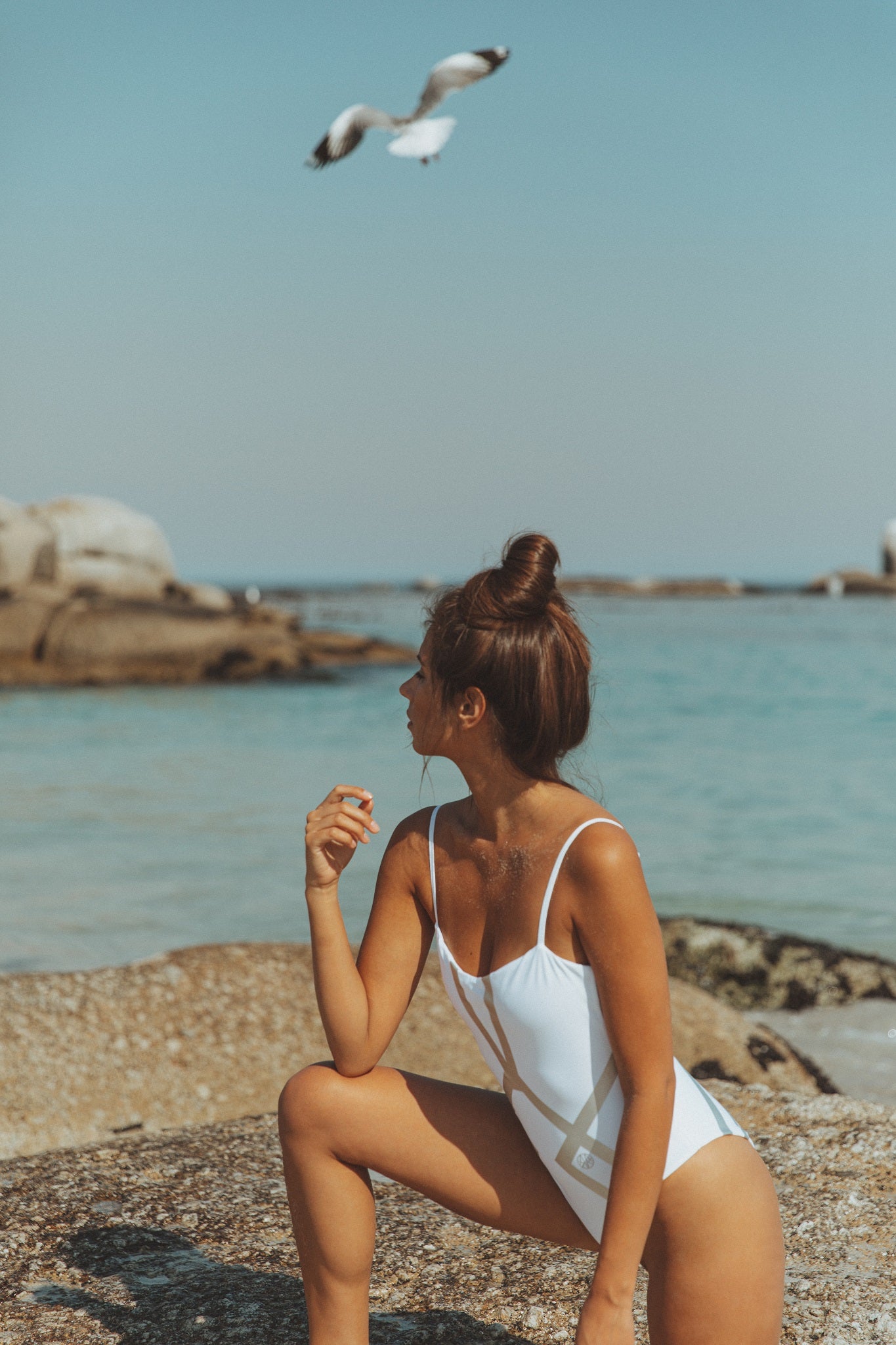 Amélie Swimsuit White Silver LIMITED EDITION