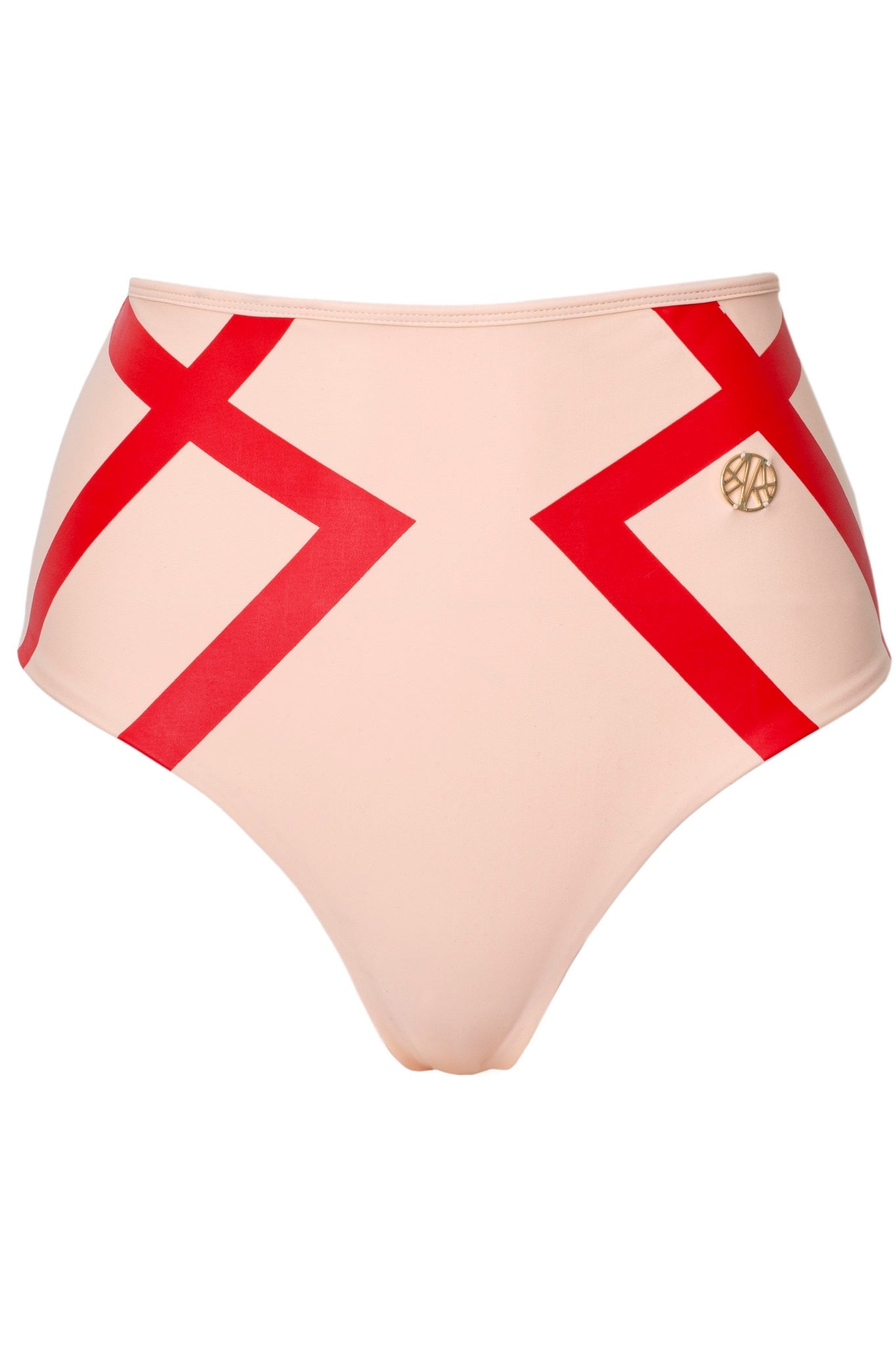 Adele Highwaist Bikini Bottom Delicate Red