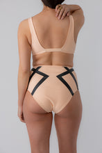 Load image into Gallery viewer, Adele Highwaist Bikini Bottom Delicate Black