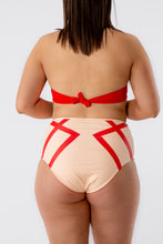 Load image into Gallery viewer, Adele Highwaist Bikini Bottom Delicate Red