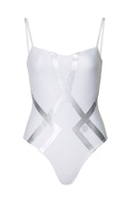 Load image into Gallery viewer, Amélie Swimsuit White Silver LIMITED EDITION